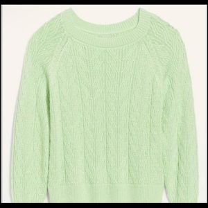 GAP Lime Green Cable Knit Sweater